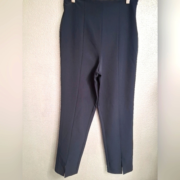 NWT Asos Blue Straight Leg Pants With Front Slit Size 6 - Picture 1 of 14